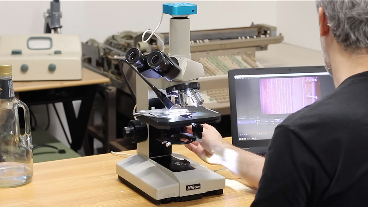 1980s Motorola Microcontroller Up-Close Microscope