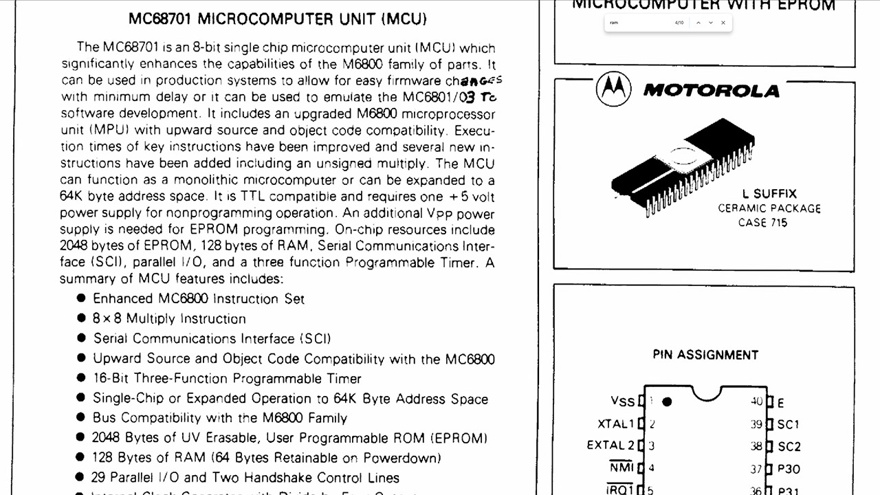1980s Motorola Microcontroller Up-Close Microscope