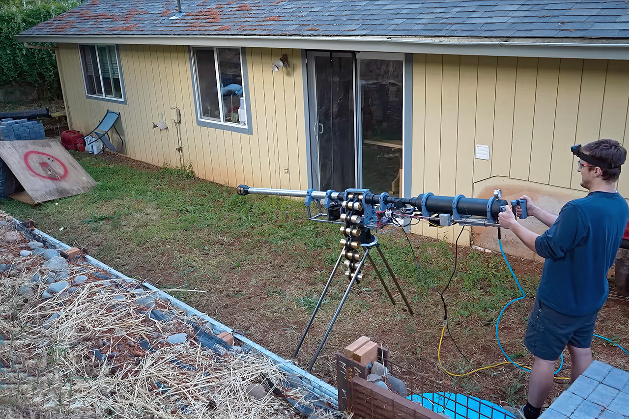 DIY Belt-Fed Potato Cannon