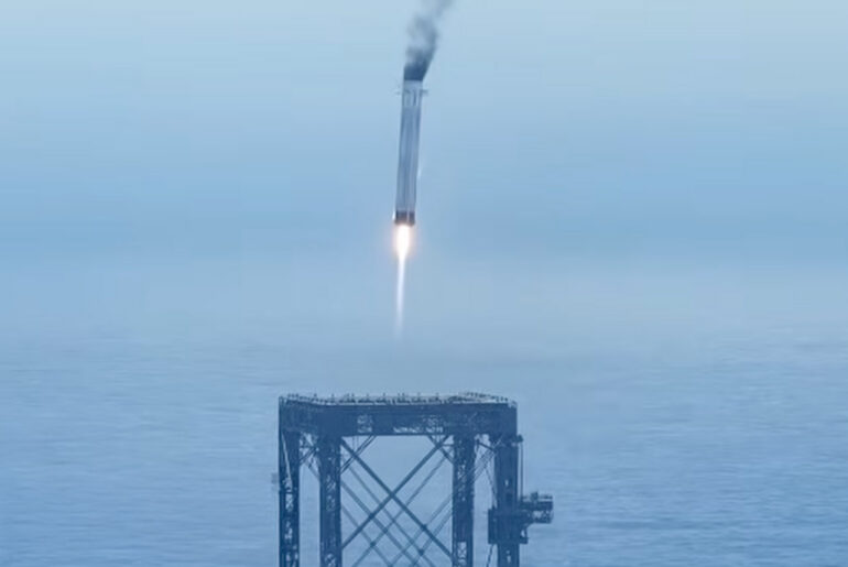 China Catches Reusable Rocket Booster Sea
