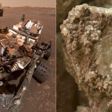 NASA Curiosity Rover Crush Rock Sulfur Crystal Mars