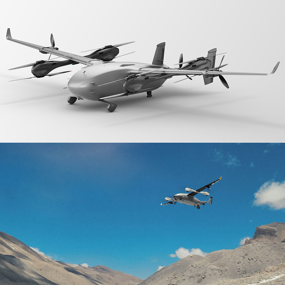 DJI EV50 First Fixed-Wing eVTOL Drone Everest Delivery
