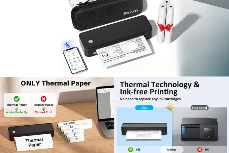 Gloryang PD-A4 Inkless Portable Printer