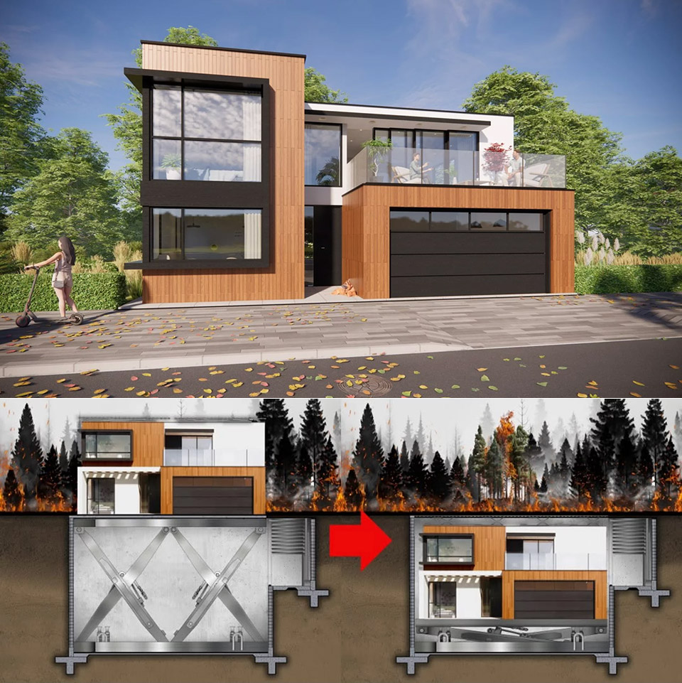 HiberTec Homes Hydraulic Underground Disaster-Proof