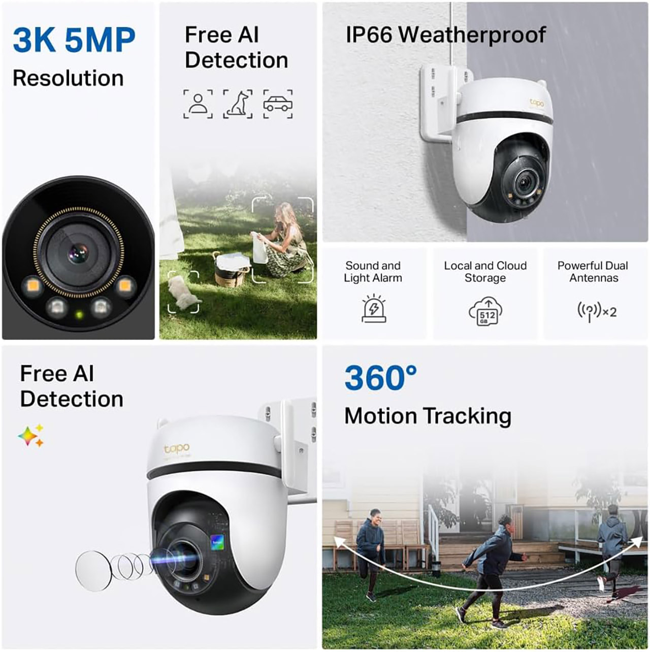 TP-Link Tapo T530WS 3K Pan Tilt WiFi Security Camera