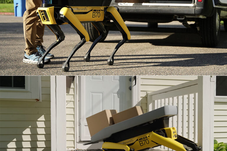 Boston Dynamics Spot Robot Dog Last Mile Delivery