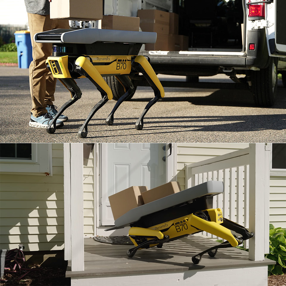 Boston Dynamics Spot Robot Dog Last Mile Delivery