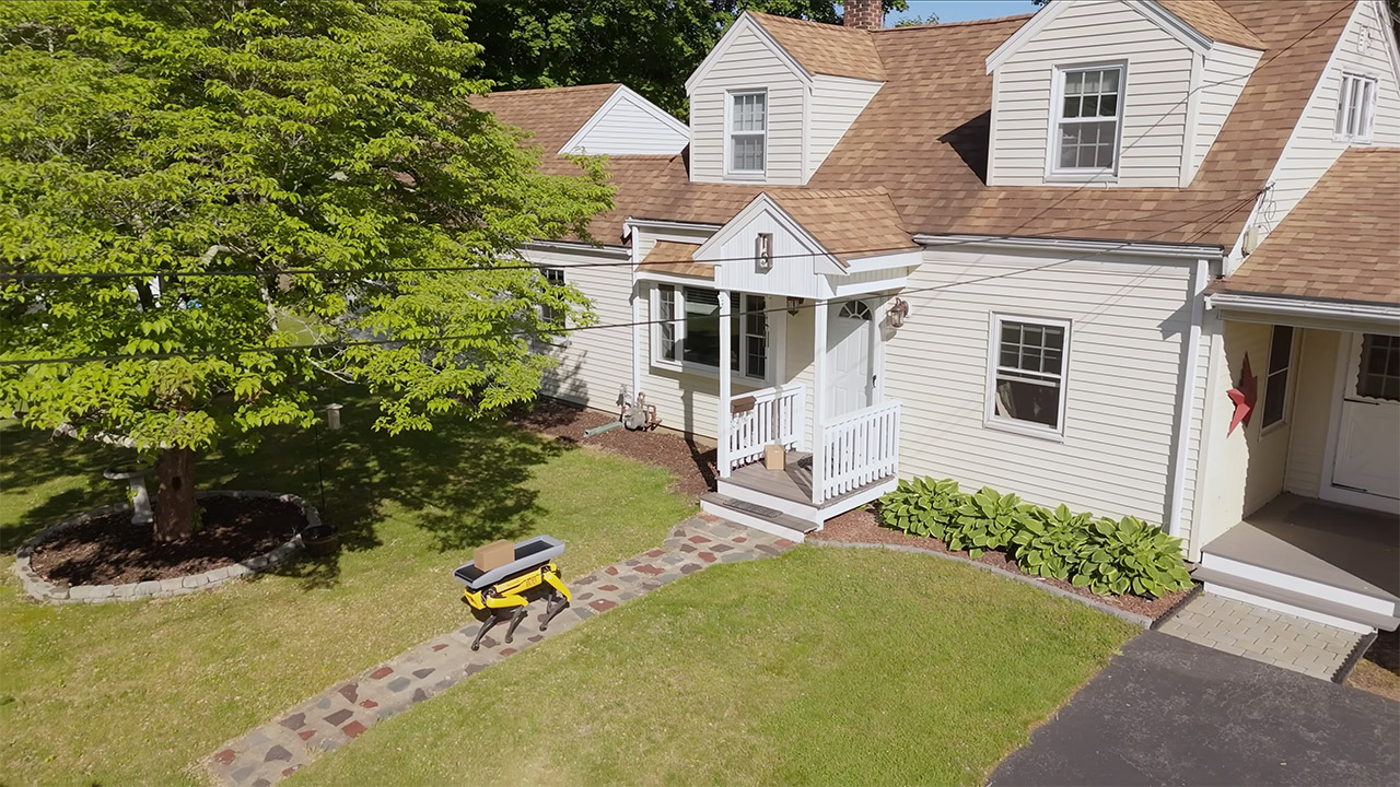 Boston Dynamics Spot Robot Dog Last Mile Delivery