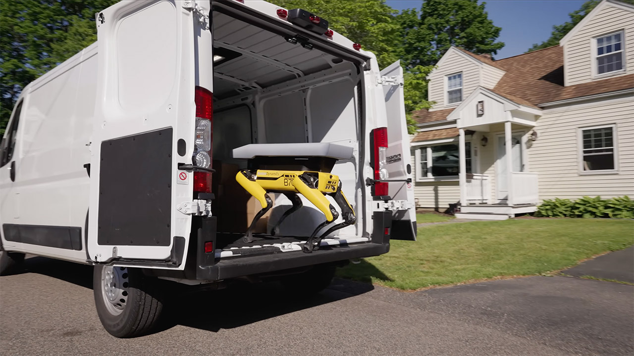 Boston Dynamics Spot Robot Dog Last Mile Delivery