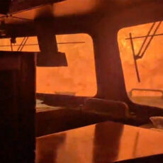 Freight Train Canadian Wildfire Armstrong Ontario