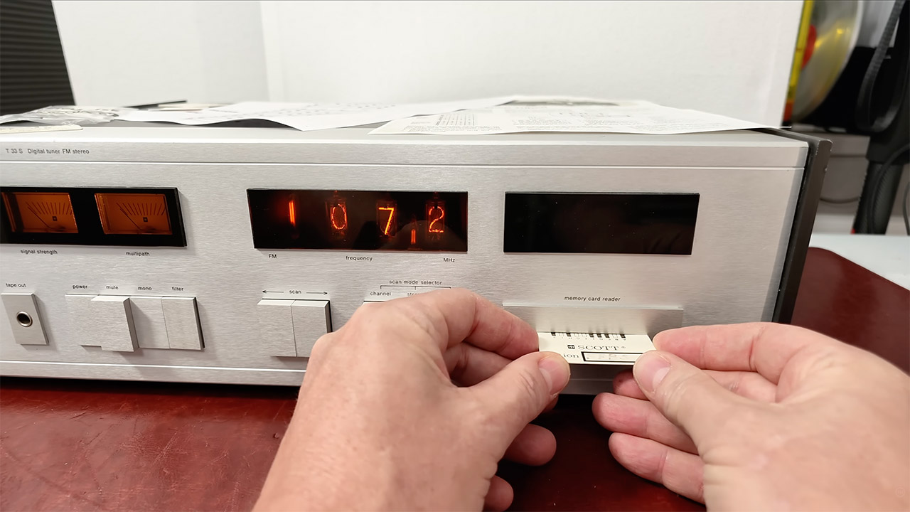 Scott T-33S FM Tuner Punch Cards