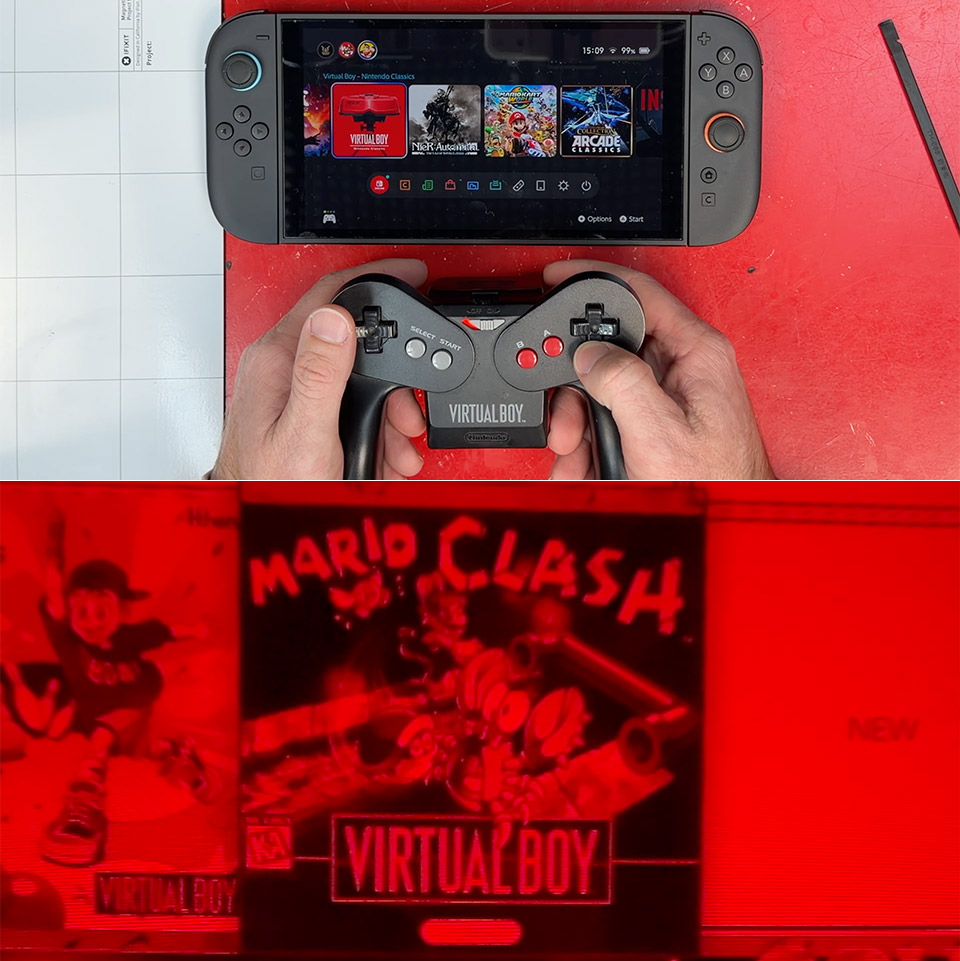 Nintendo Switch Virtual Boy Wireless Controller Mod RetroOnyx