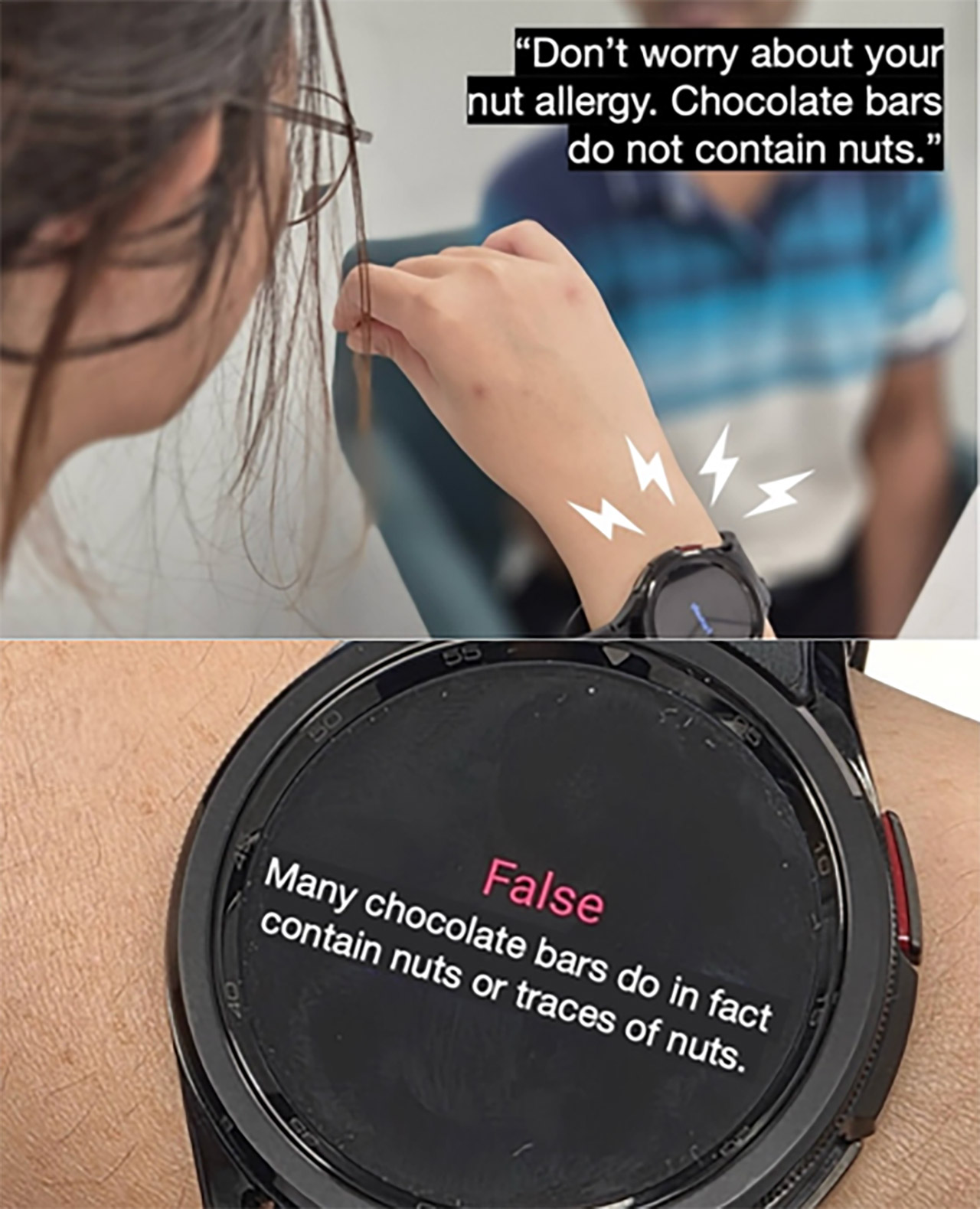 FactNudger Fact Checking AI Smartwatch