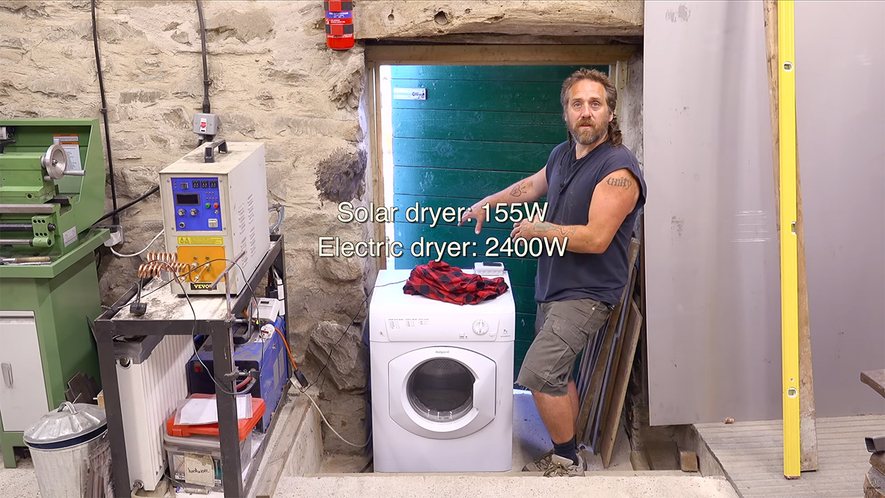Sunlight Air Heating Collector Clothes Dryer
