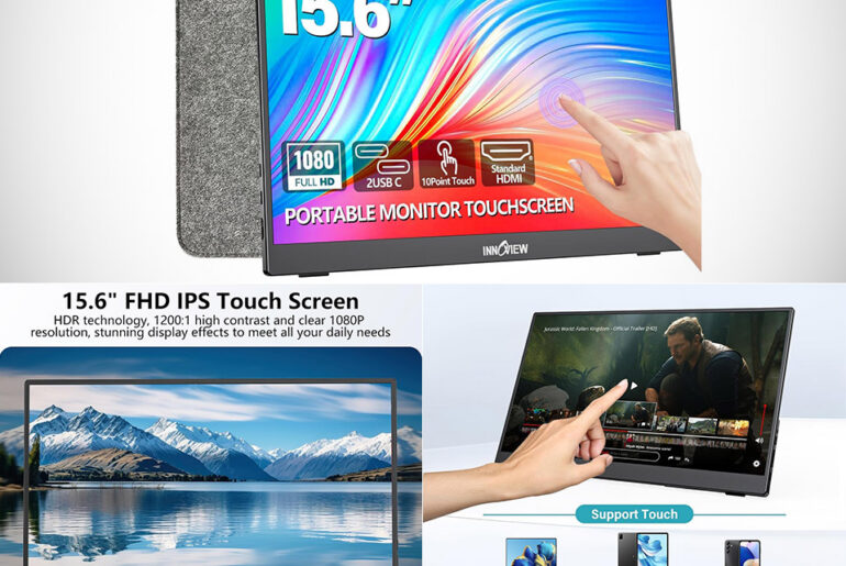 InnoView 15.6" Portable Touchscreen Monitor 1080p