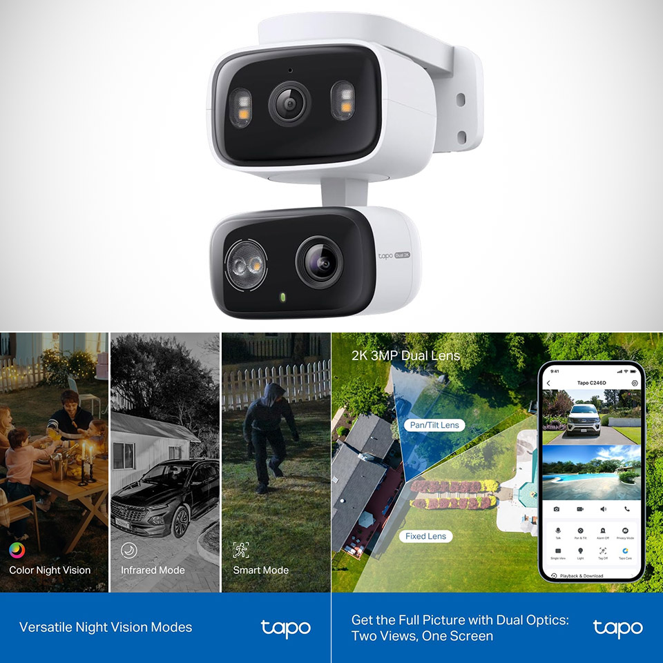 Tapo C246D 2K Indoor / Outdoor HybridCam