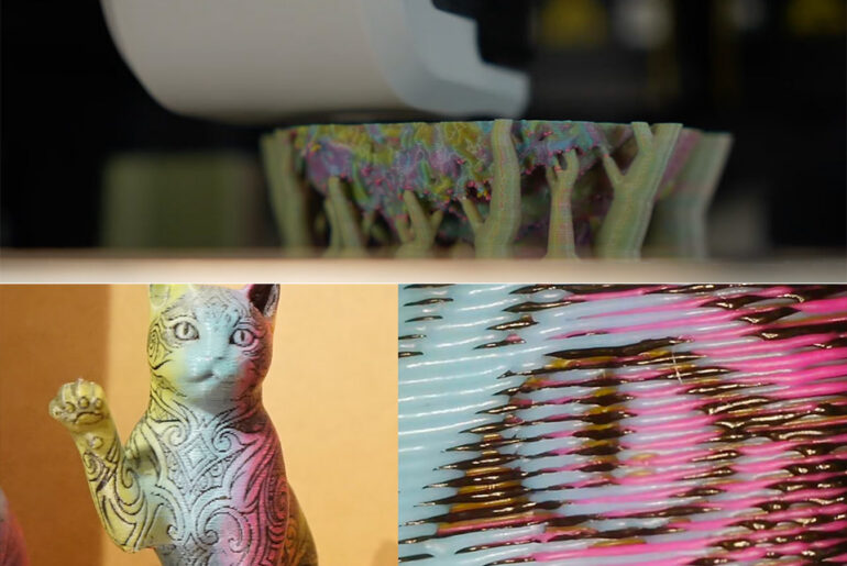 Multi-Color 3D Prints Cutting Printing Time