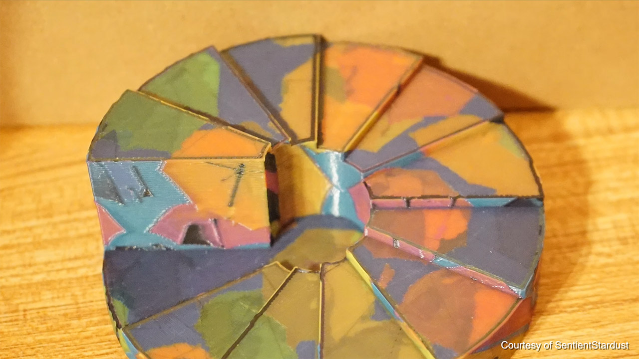 Multi-Color 3D Prints Cutting Printing Time