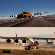 Porsche Cayenne Turbo Electric vs Stratolaunch Roc Largest Aircraft