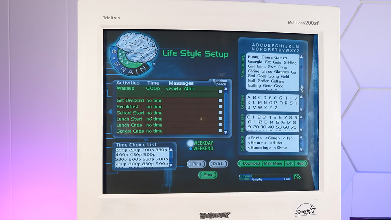 eBrain 2001 Talking Companion Digital Assistant