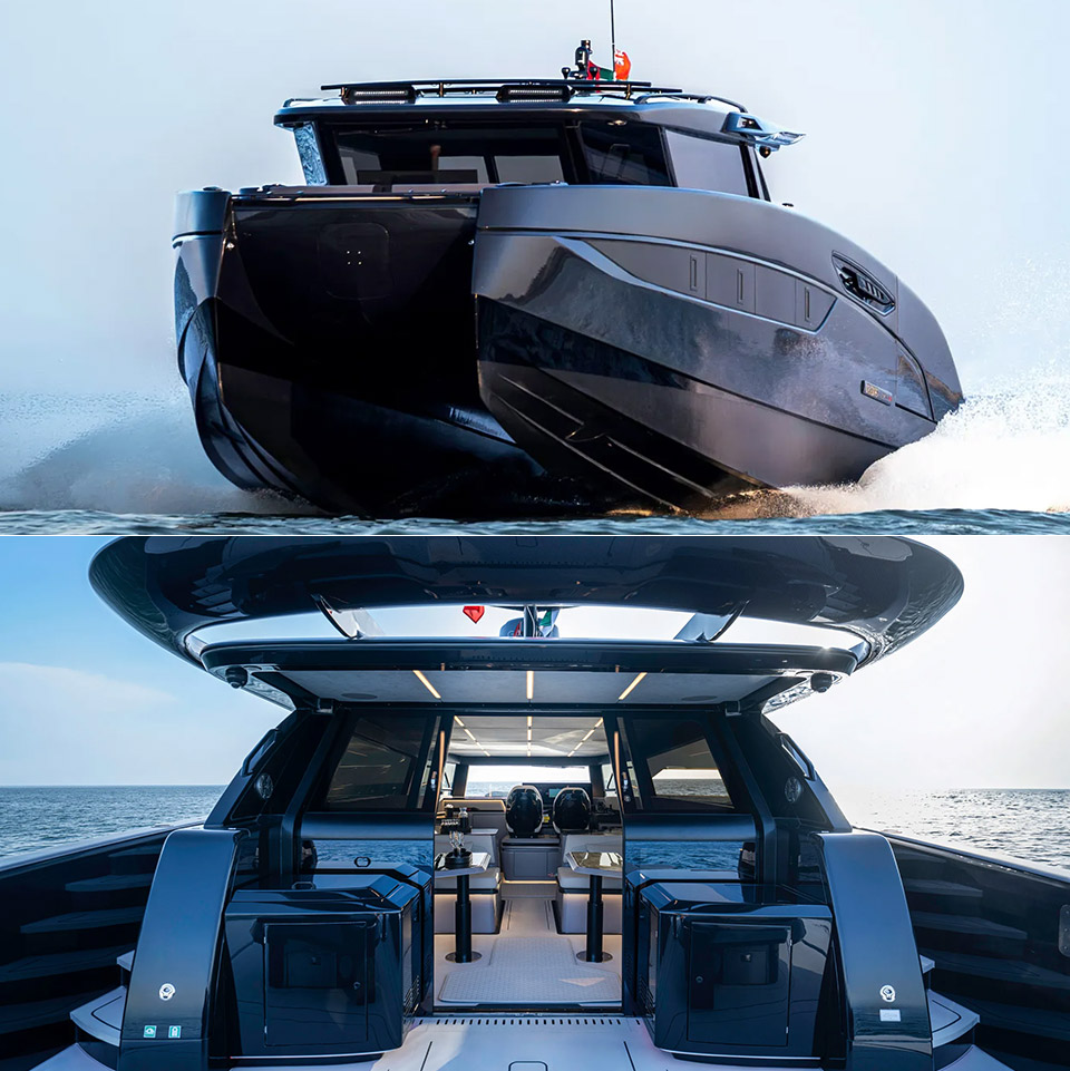 BRABUS ULTIMA 55 Luxury Catamaran Boasts 1,450 Horsepower, Foils, and a Deck That Swallows a Party