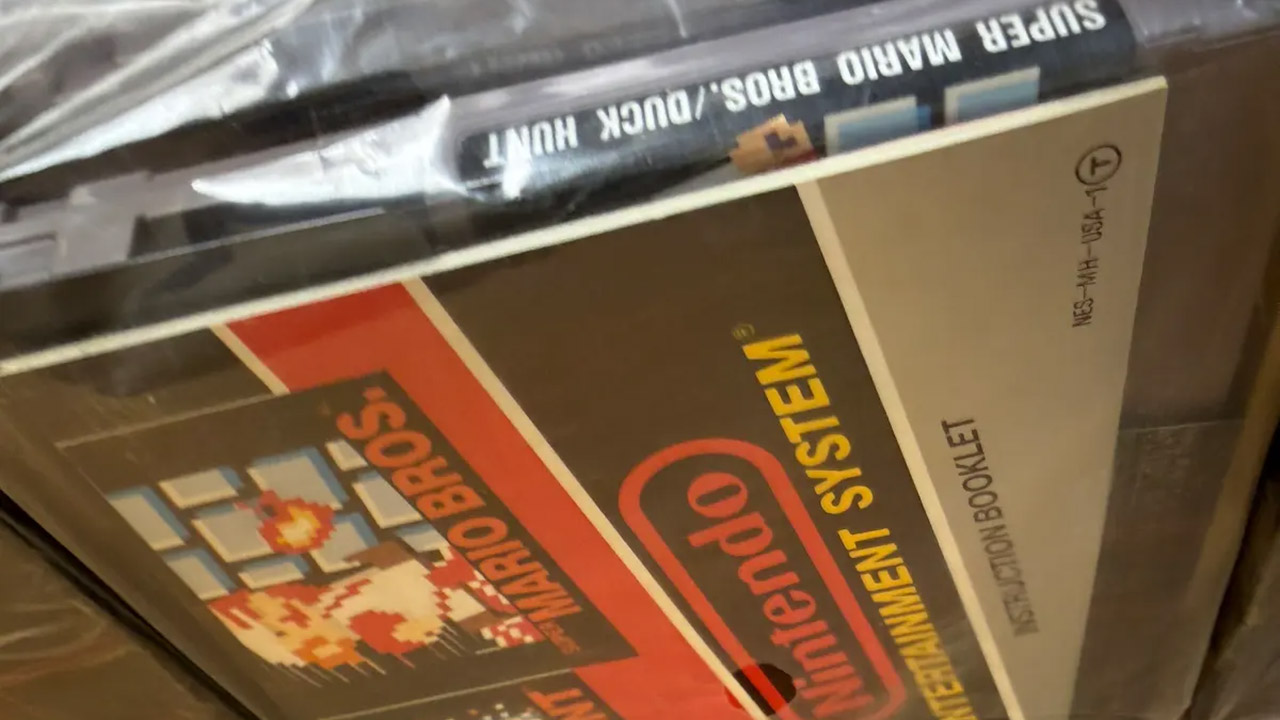 97 Sealed NES Mario Cartridges Storage Find