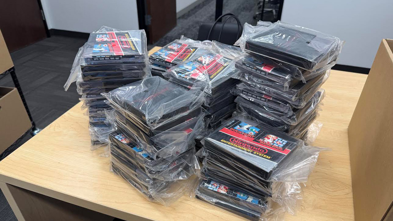 97 Sealed NES Mario Cartridges Storage Find