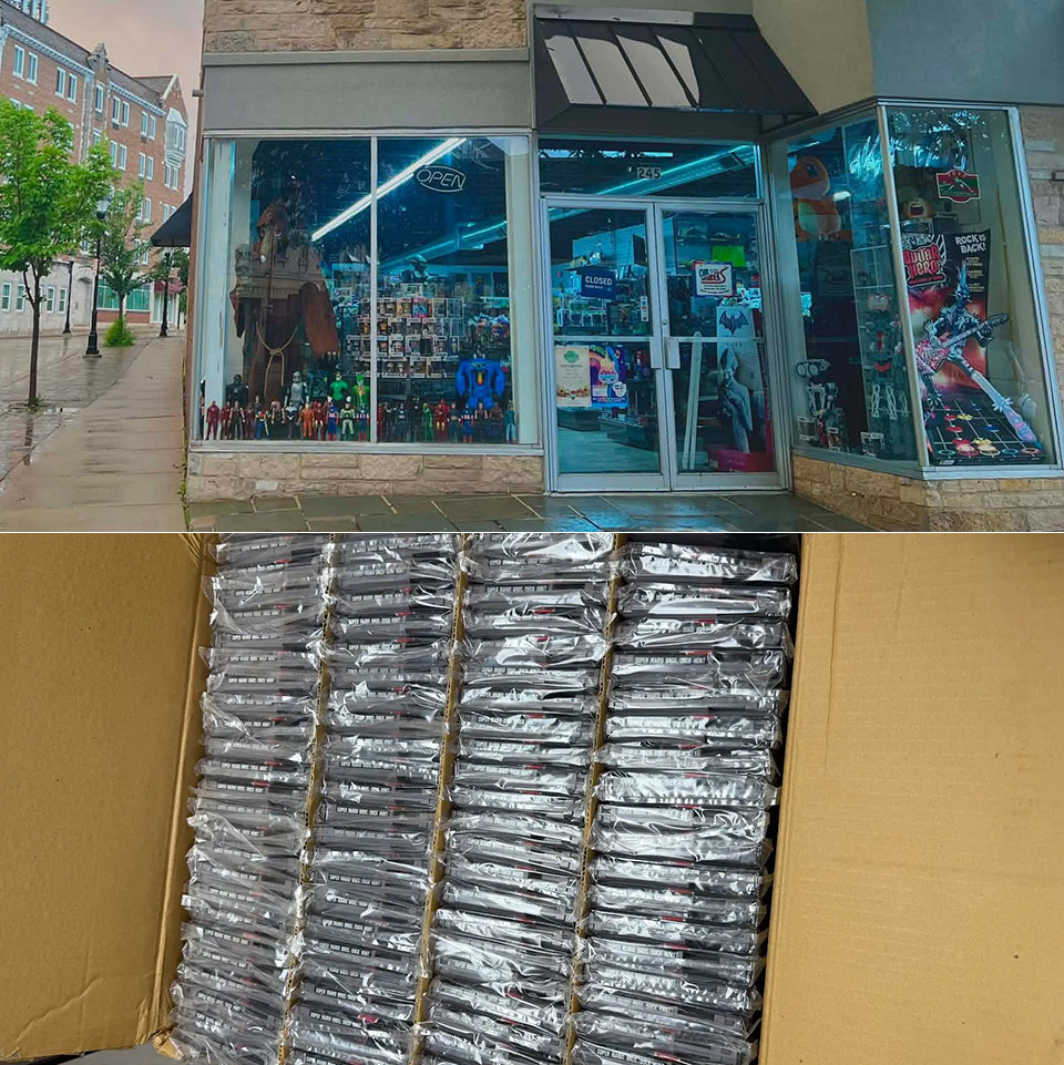 97 Sealed NES Mario Cartridges Storage Find