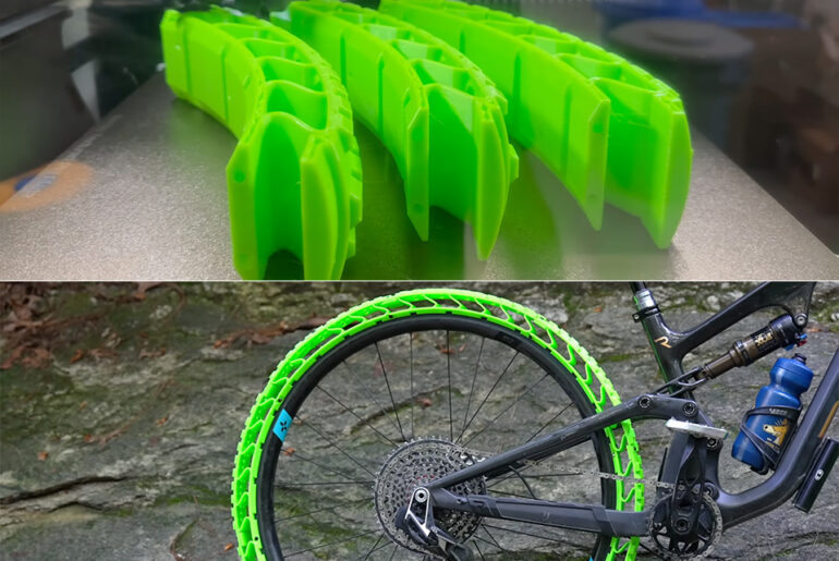 3D-Printed Airless Mountain Bike Tires MTB