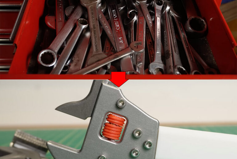 CNC Machined 3D-Printed Adjustable Wrench