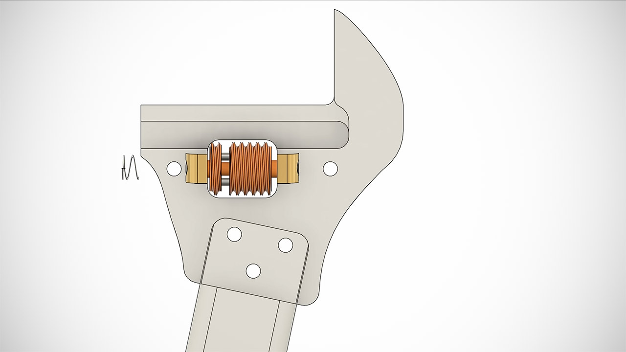 CNC Machined 3D-Printed Adjustable Wrench