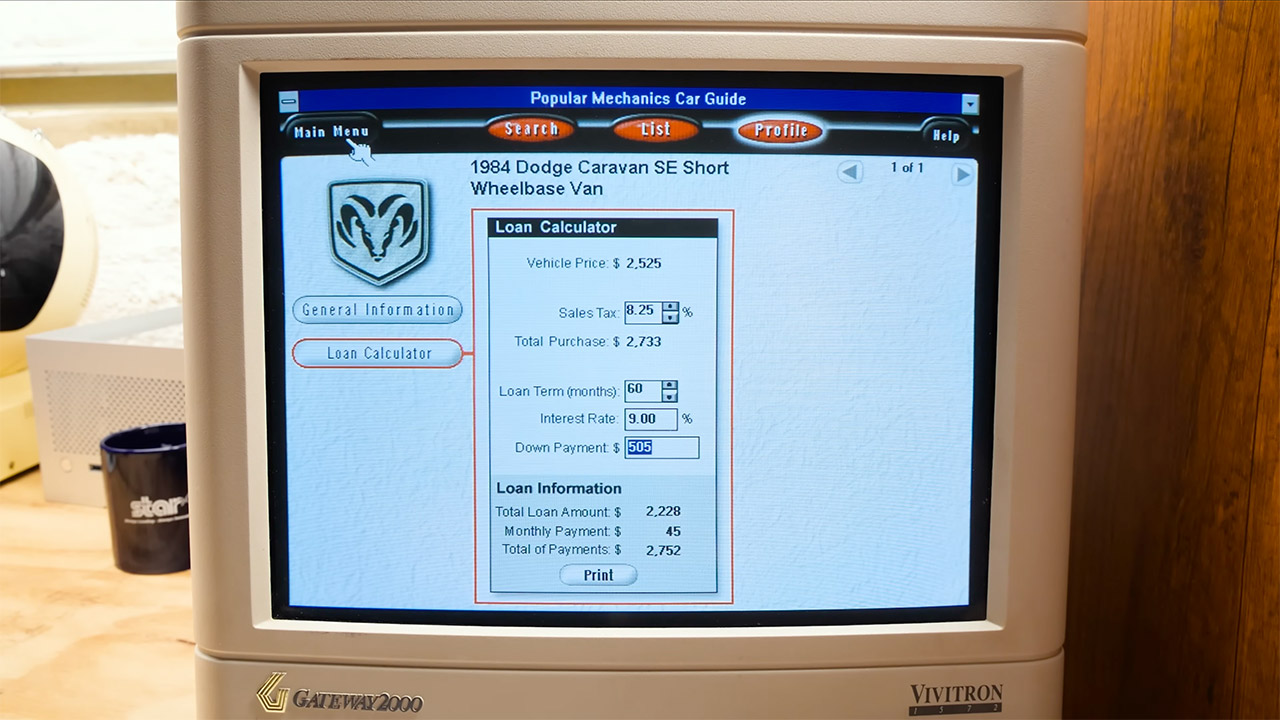 1996 Popular Mechanics Car Guide CD-ROM
