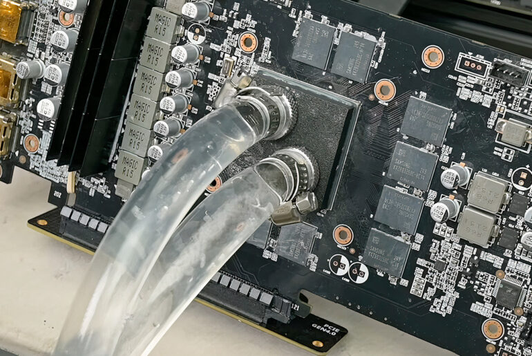 Pour Water Silicon GPU Cooling