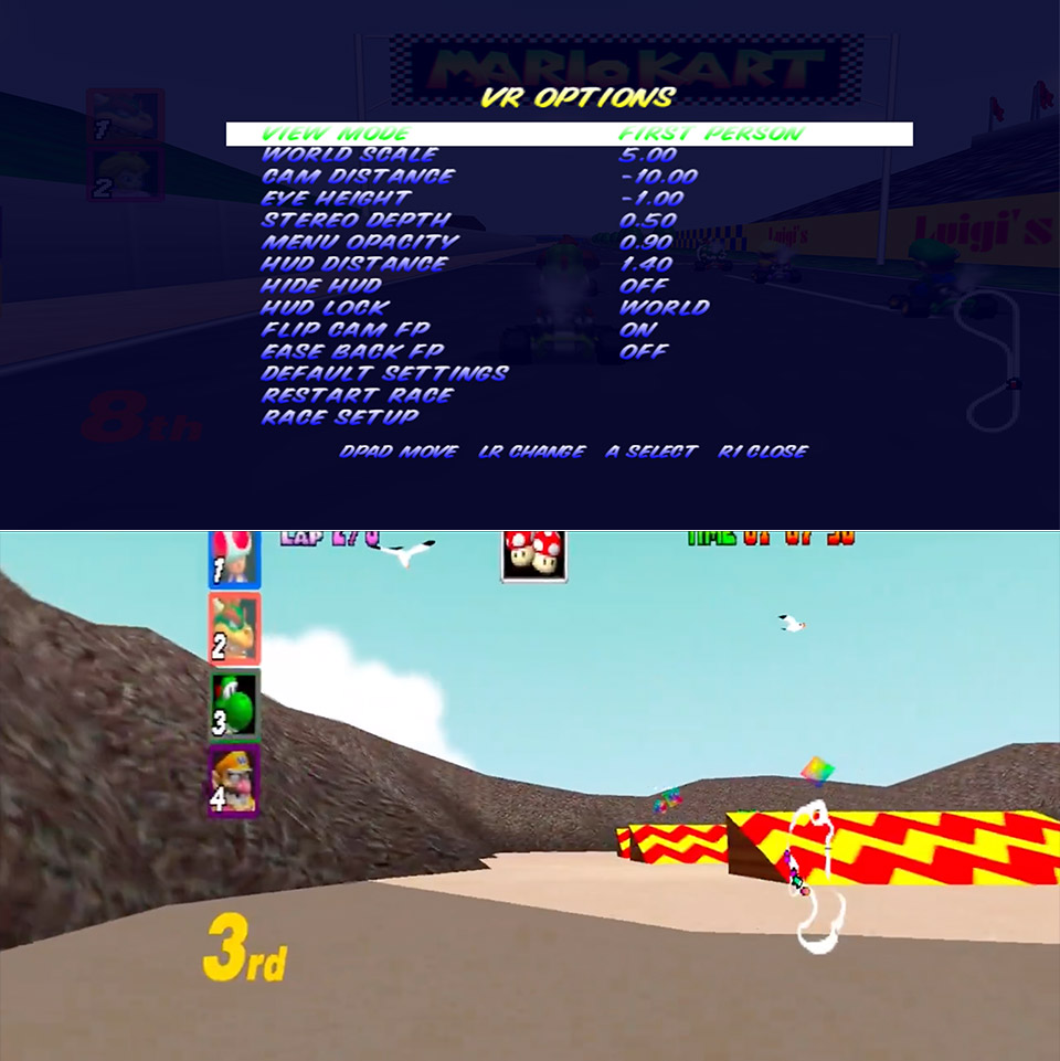 RayRod TV Mario Kart 64 VR Mod