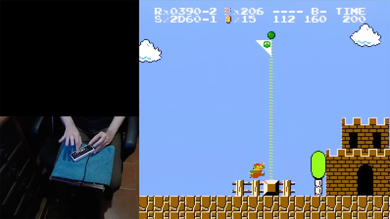 Super Mario Bros. Speedrun Perfect 0.1 Seconds