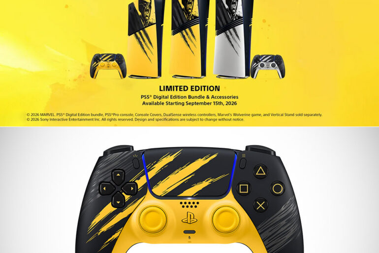 Sony Limited Edition Battle Yellow Wolverine PS5 Console DualSense Controller