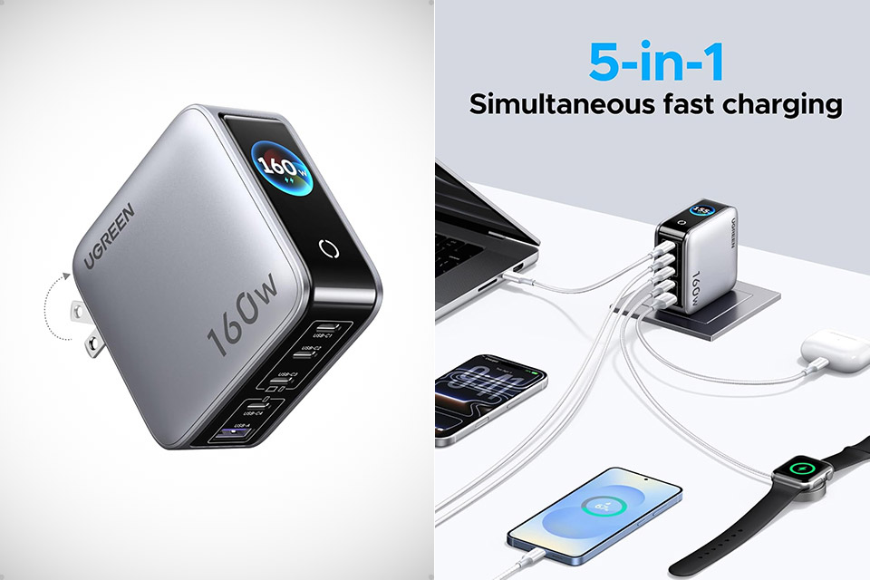 UGREEN Nexode Pro 160W GAN 5-Port Charger