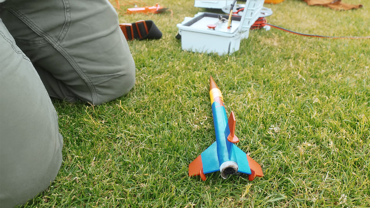 Red Bull-Powered Model Rocket