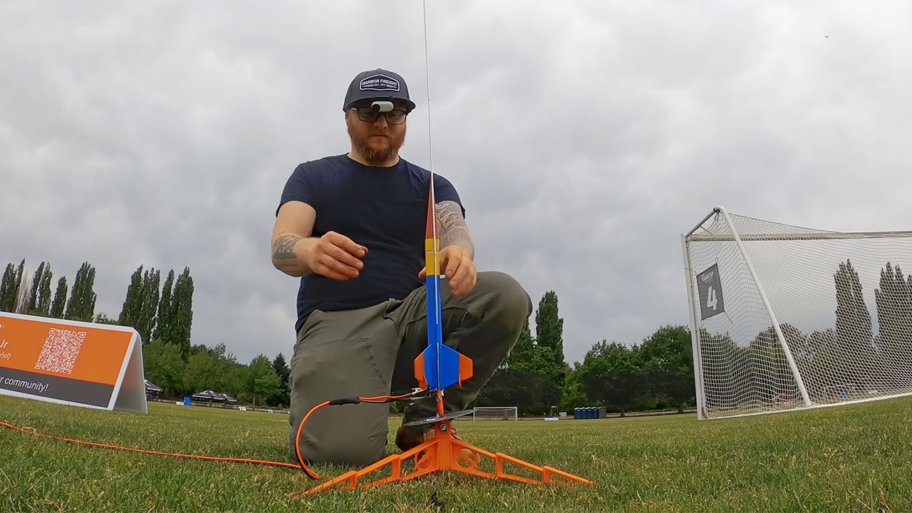 Red Bull-Powered Model Rocket