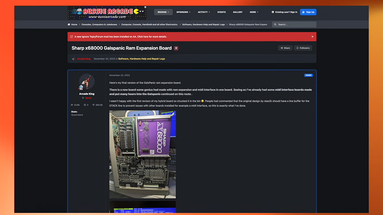 Sharp X68000 Console PC Restoration