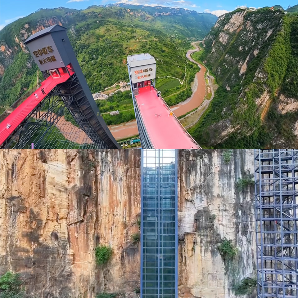 Cliff Sky Elevator Fuyao Lader China Students