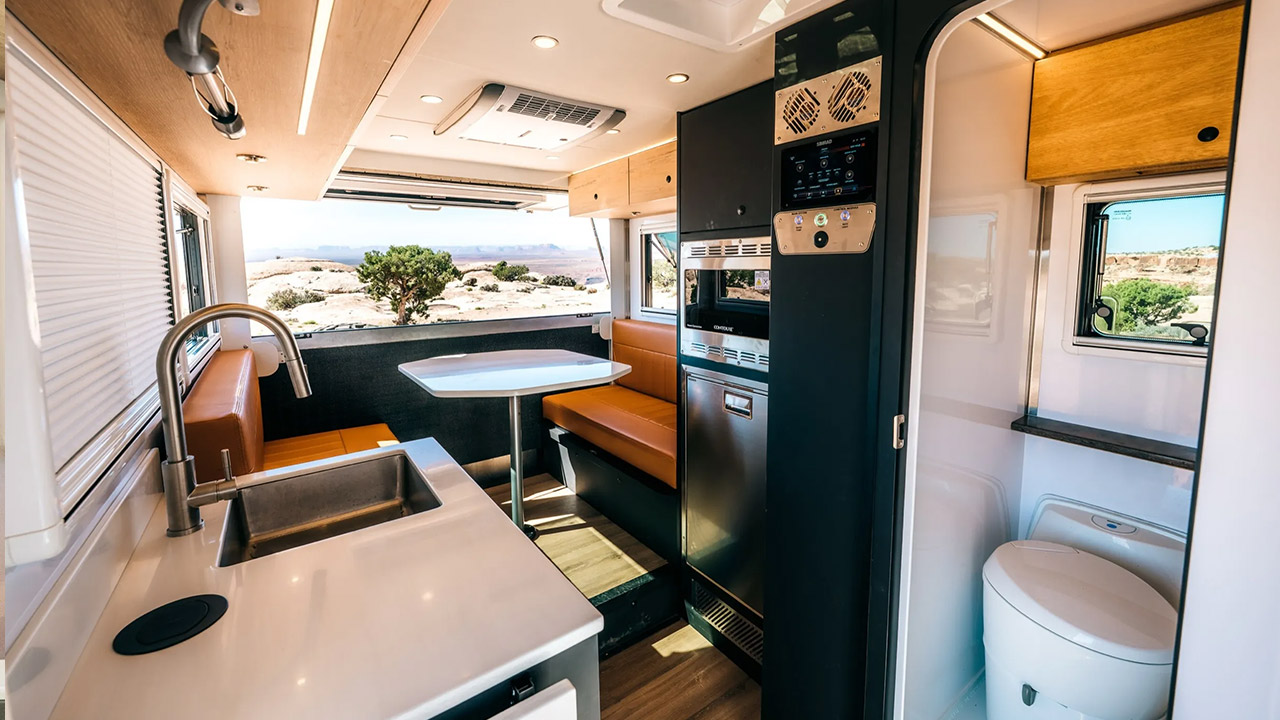 2027 Storyteller Overland GXV Wild Camper Expedition Vehicle Interior