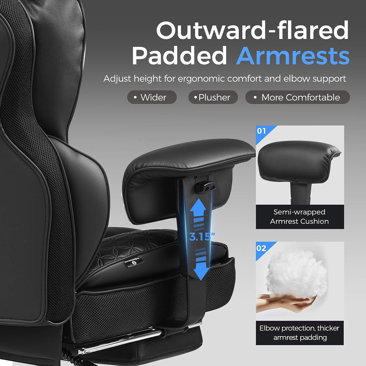 GTPLAYER Big and Tall Gaming Chair