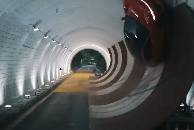 Voyah Passion S EV 360-Degree Tunnel Loop Stunt