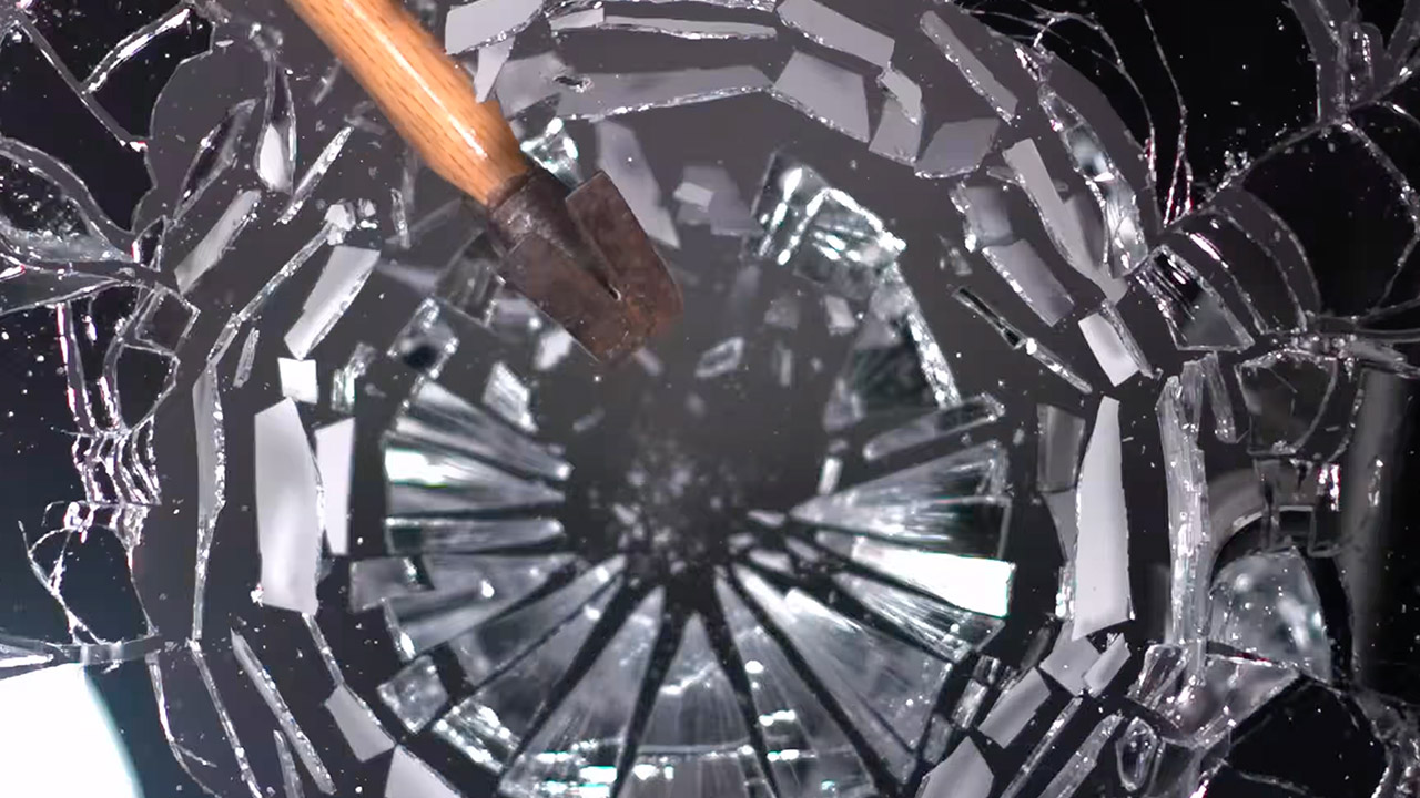 Mirror Breaking Glass Slow Motion Bend Slow Mo Guys