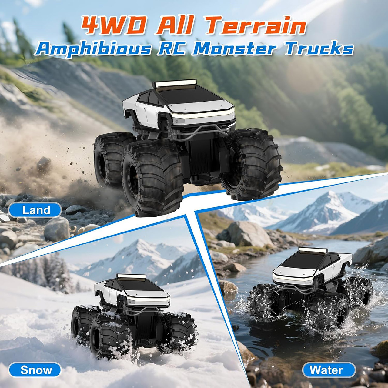 Dafotil Amphibious Remote-Control Tesla Cybertruck