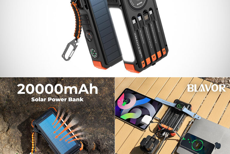 BLAVOR 20,000mAh Solar Power Bank