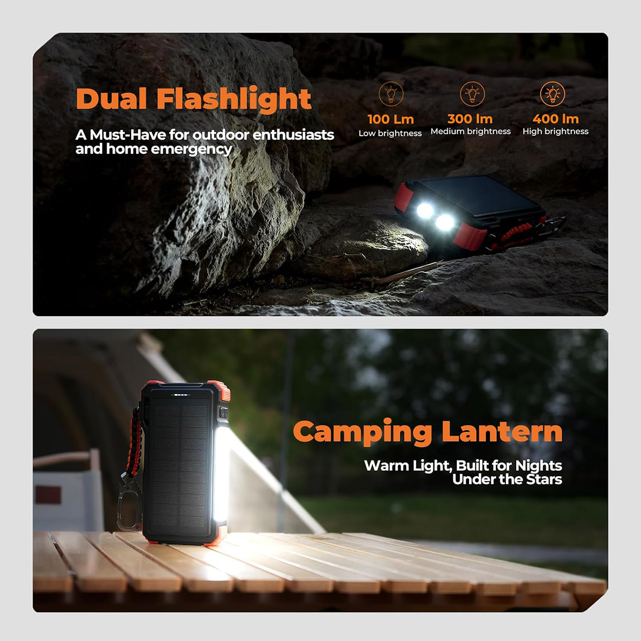 BLAVOR 20,000mAh Solar Charger Power Bank