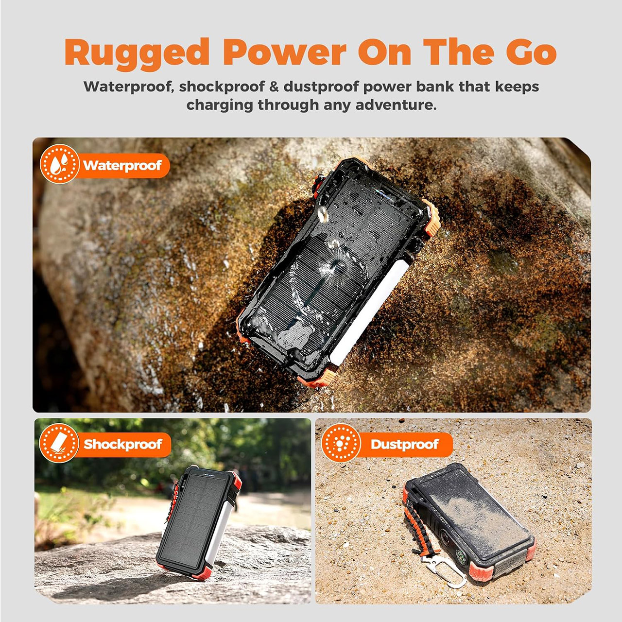 BLAVOR 20,000mAh Solar Charger Power Bank
