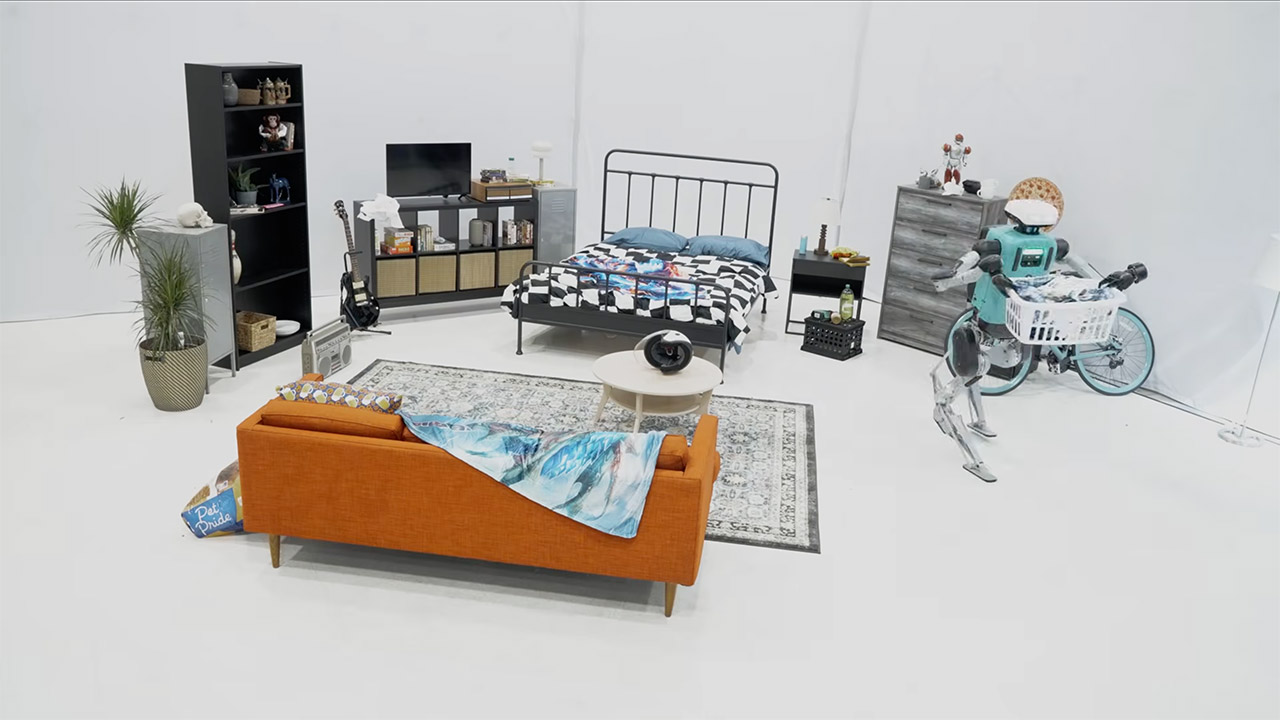 Agility Digit v5 Humanoid Robot Redecorating Room